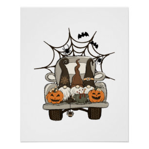 Fun Halloween Designs Halloween Gnomes on a Poster