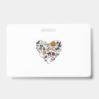 Fun Halloween Designs Halloween Heart ID Badge
