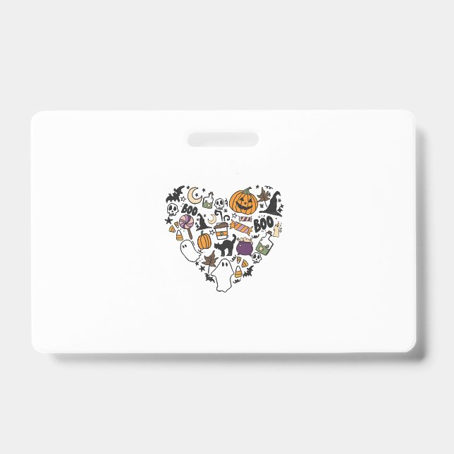 Fun Halloween Designs Halloween Heart ID Badge (Front)