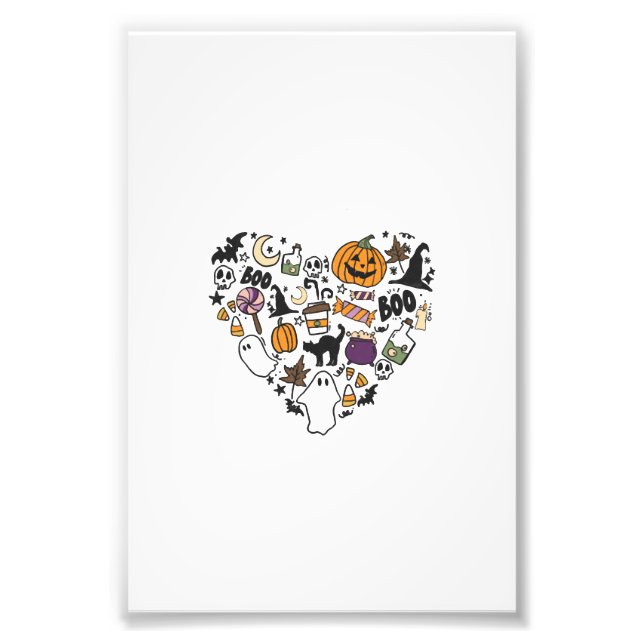 Fun Halloween Designs Halloween Heart Photo Print (Front)