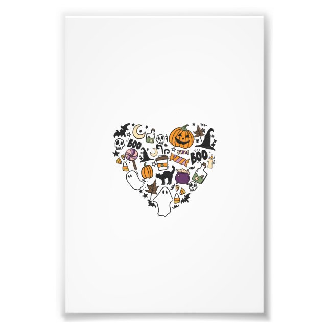 Fun Halloween Designs Halloween Heart Photo Print (Front)