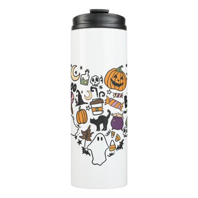 Fun Halloween Designs Halloween Heart Thermal Tumbler (Front)