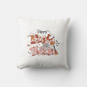 Fun Halloween Designs Happy Halloween Retro Cushion