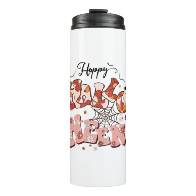 Fun Halloween Designs Happy Halloween Retro Thermal Tumbler (Front)