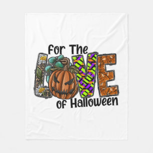 Fun Halloween Designs Hippie Halloween Retro Fleece Blanket