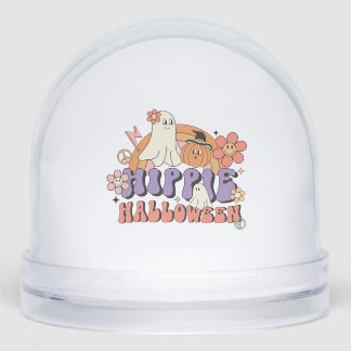 Fun Halloween Designs Hippie Halloween Retro Snowglobe