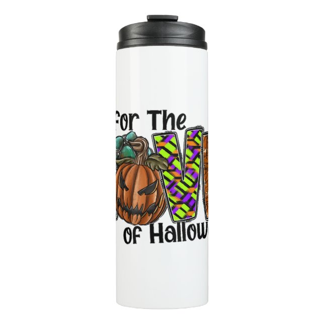 Fun Halloween Designs Hippie Halloween Retro Thermal Tumbler (Front)