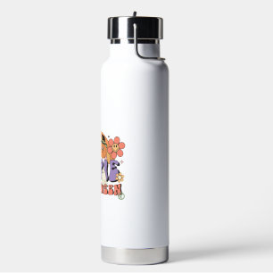 Fun Halloween Designs Hippie Halloween Retro Water Bottle