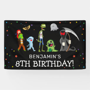 Fun Halloween Kids Birthday Party Banner
