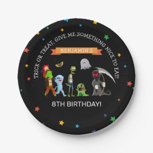 Fun Halloween Kids Costume Birthday Party Paper Plate