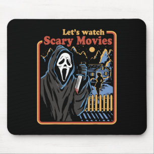 Fun Halloween Let’S Watch Horror Movies Ghost Mouse Mat