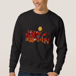 Fun Halloween Night Trick Or Treat Witch Riding Br Sweatshirt