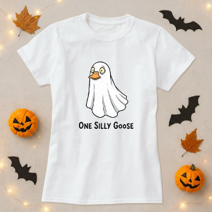 Fun Halloween  One Silly Goose Tee;  Ghost Costume T-Shirt