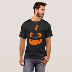 Fun Halloween orange pumpkin face T-Shirt