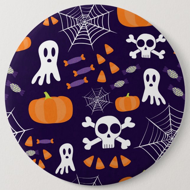 Fun Halloween Pattern 6 Cm Round Badge (Front)