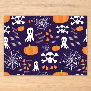 Fun Halloween Pattern Acrylic Invitations