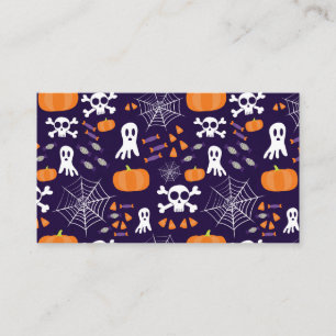 Fun Halloween Pattern Business Card