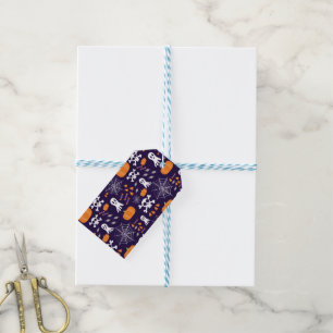 Fun Halloween Pattern Gift Tags