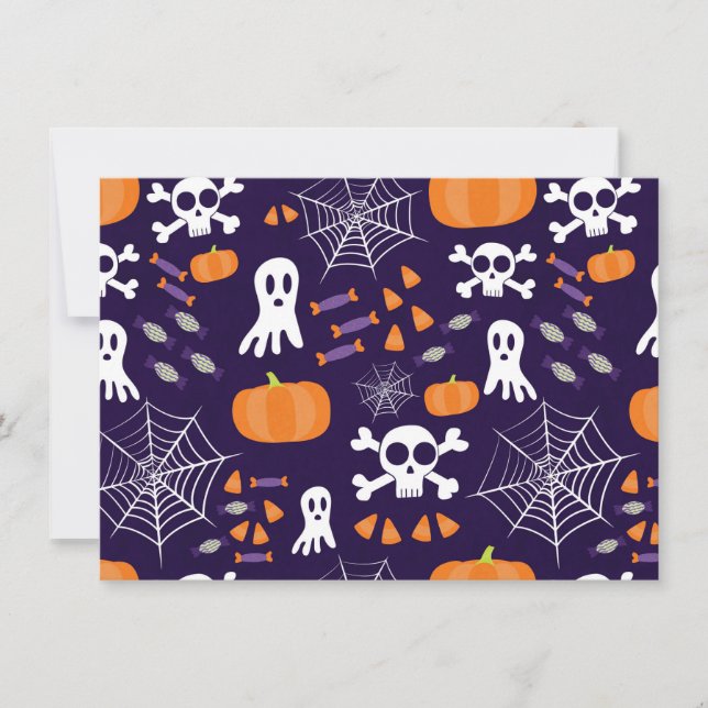 Fun Halloween Pattern Invitation (Front)