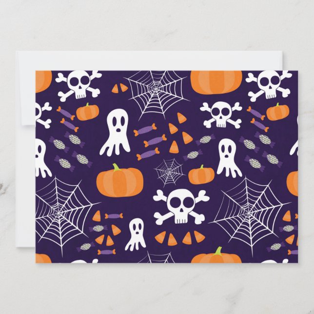 Fun Halloween Pattern Invitation (Front)