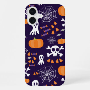 Fun Halloween Pattern iPhone 16 Plus Case