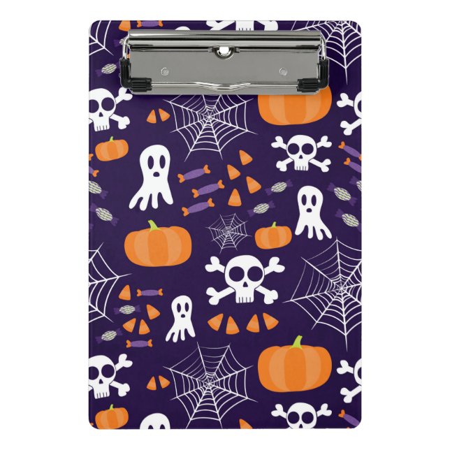 Fun Halloween Pattern Mini Clipboard (Front)
