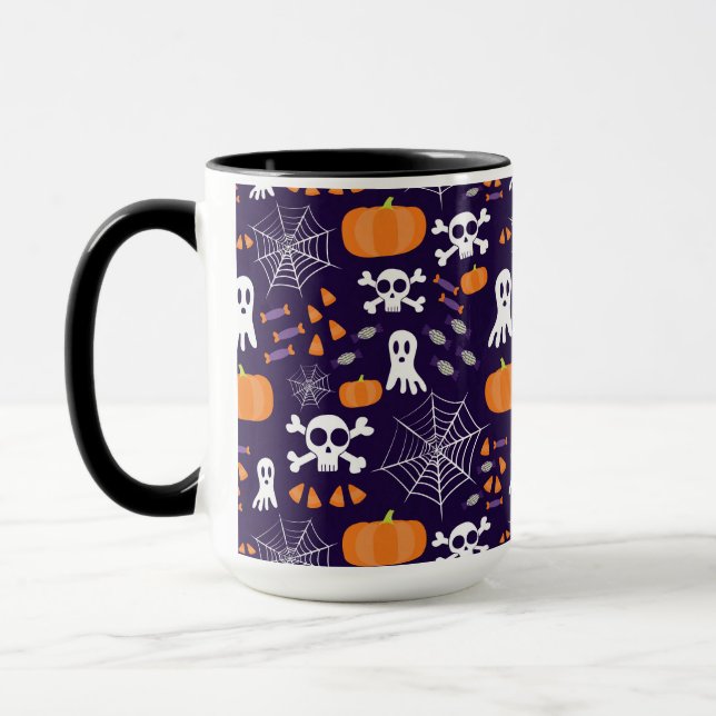 Fun Halloween Pattern Mug (Left)