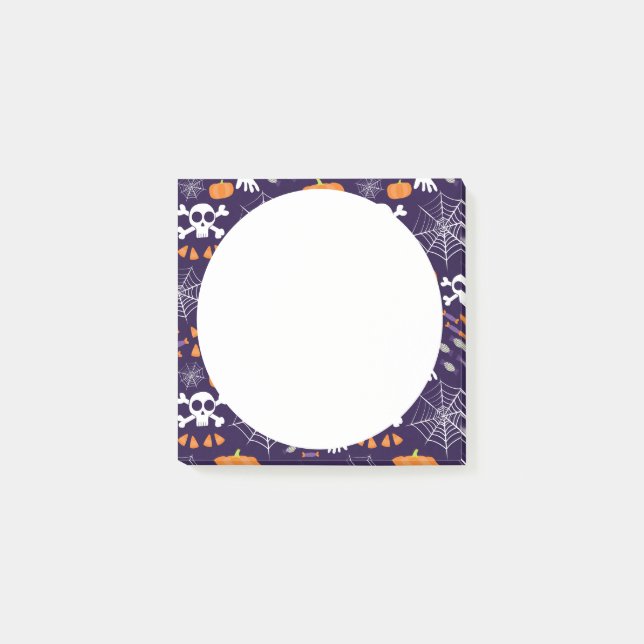 Fun Halloween Pattern Post-it Notes (Front)