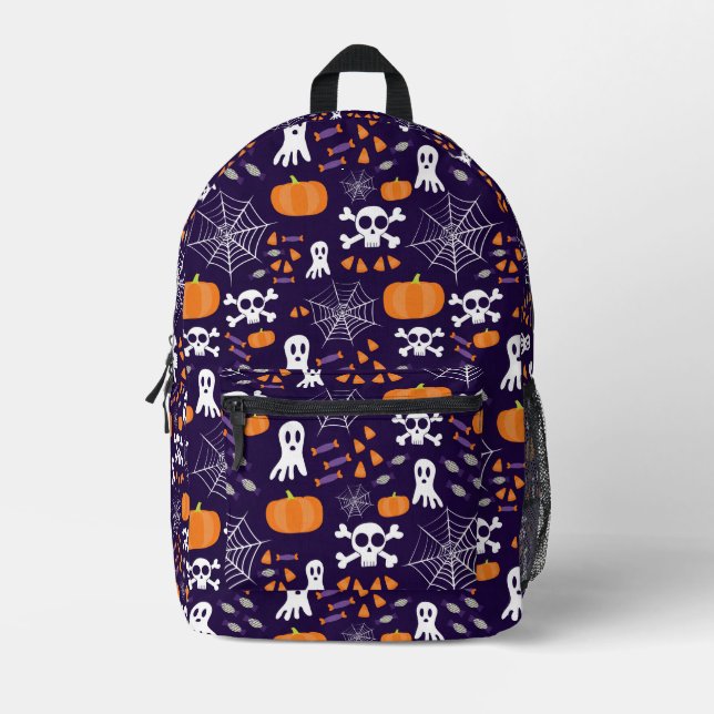 Fun Halloween Pattern Printed Backpack (Front)