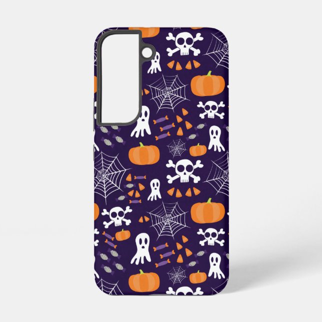 Fun Halloween Pattern Samsung Galaxy S22 Case (Back)