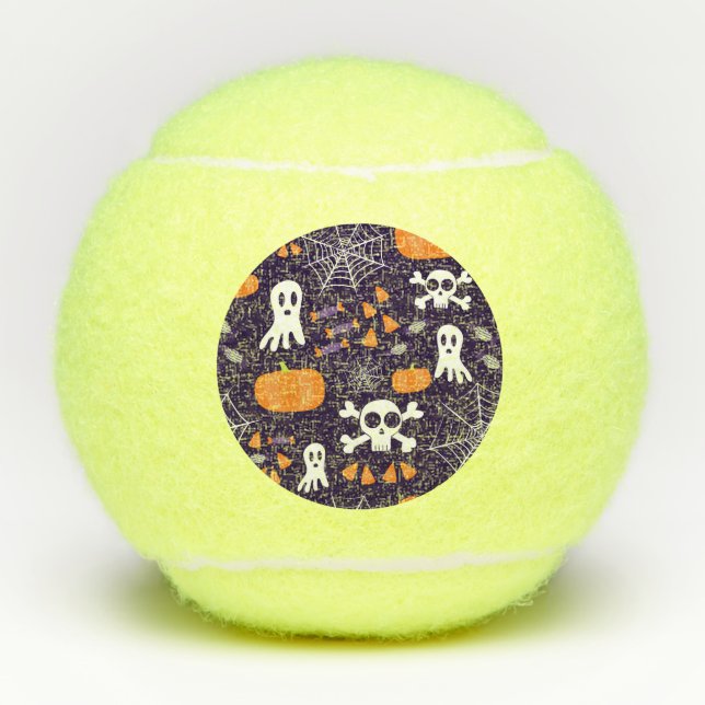 Fun Halloween Pattern Tennis Balls (Front)