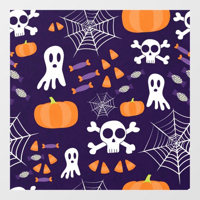 Fun Halloween Pattern Window Cling (Sheet)