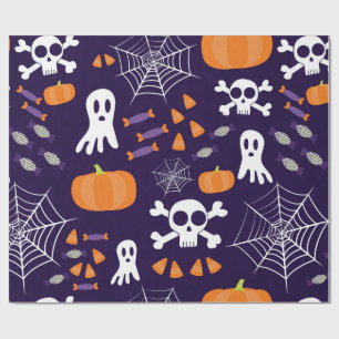Fun Halloween Pattern Wrapping Paper