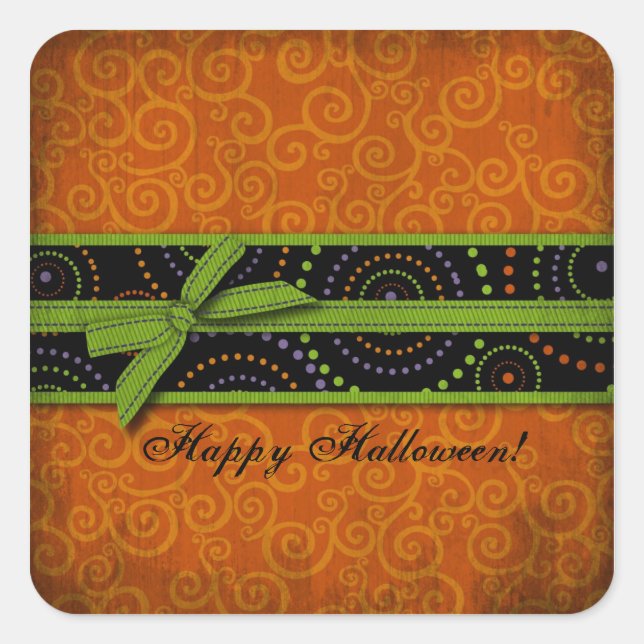 Fun Halloween Prints Square Sticker (Front)