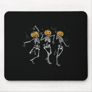 Fun Halloween Pumpkin Dancing Skeleton Costume Wom Mouse Mat
