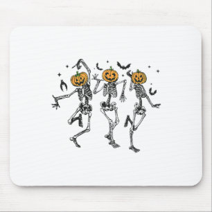 Fun Halloween Pumpkin Dancing Skeleton Costume Wom Mouse Mat