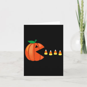 Fun Halloween Pumpkin Eating Candy Corn  Card