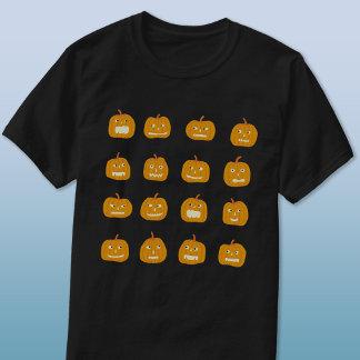 Fun Halloween Pumpkin Lantern Pattern T-Shirt