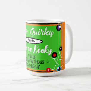 Fun Halloween Quirky Kooky Green Orange Name Coffee Mug