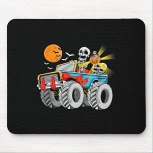 Fun Halloween Skeleton Monster-Truck Kids Boys Tod Mouse Mat