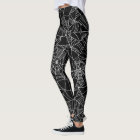 Fun Halloween spider web pattern leggings