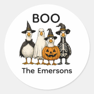 Fun Halloween Spooky Classic Round Sticker