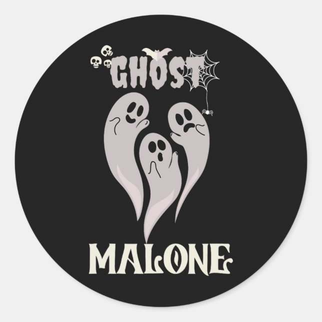 Fun Halloween Spooky Season Fall Season Cute Ghost Classic Round Sticker (Front)