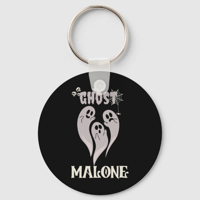 Fun Halloween Spooky Season Fall Season Cute Ghost Key Ring (Front)