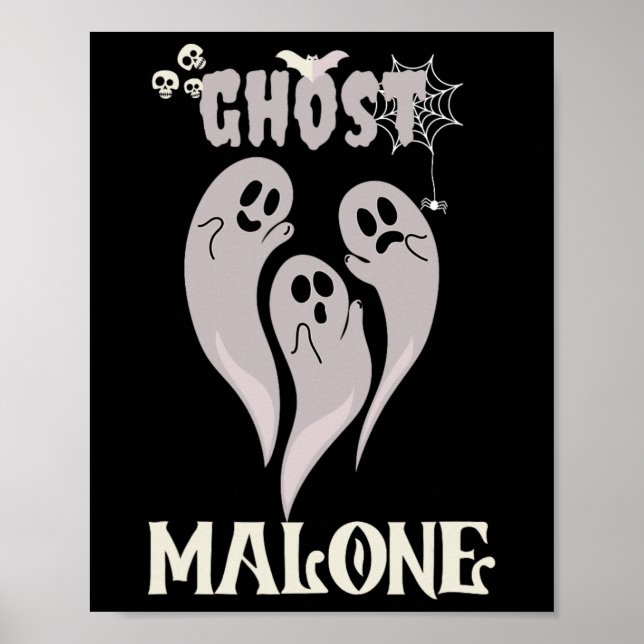 Fun Halloween Spooky Season Fall Season Cute Ghost Poster (Front)