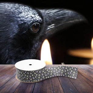 Fun Halloween Themed Eyeball Pattern Grosgrain Ribbon