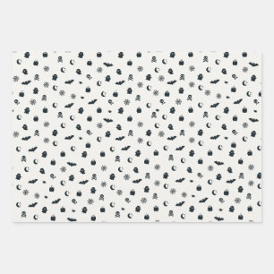Fun Halloween-themed gift wrapping paper