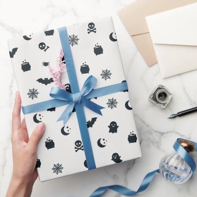 Fun Halloween-themed gift wrapping paper (Gifting)