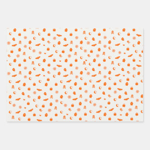 Fun Halloween-themed gift wrapping paper