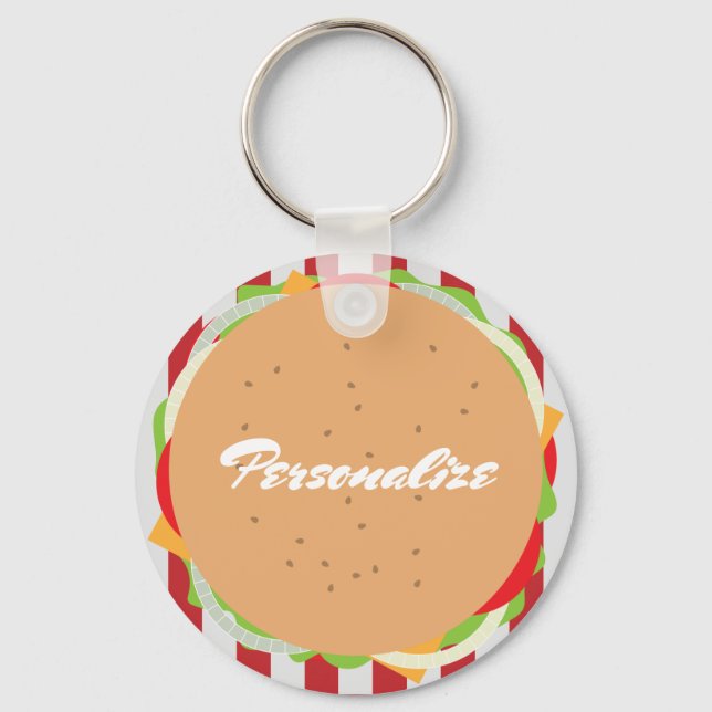 Fun hamburger keychain (Front)